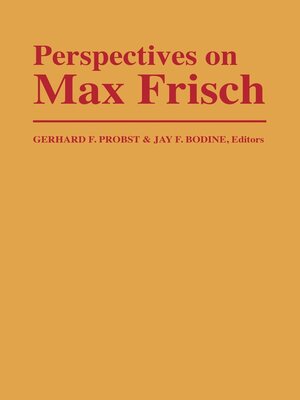 cover image of Perspectives on Max Frisch